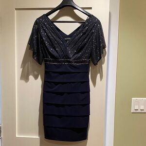 Enfocus Studio Glittering Navy Mini Dress